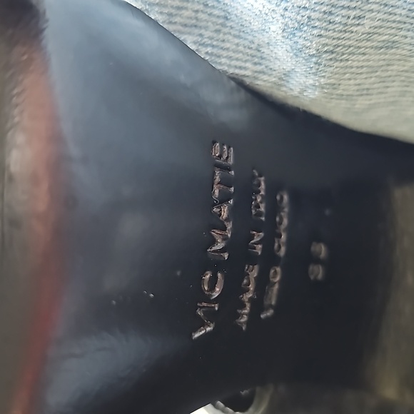 Vic Matie ladies heels with open toe. Black leather.  Great condition. Size 38 - Picture 7 of 11